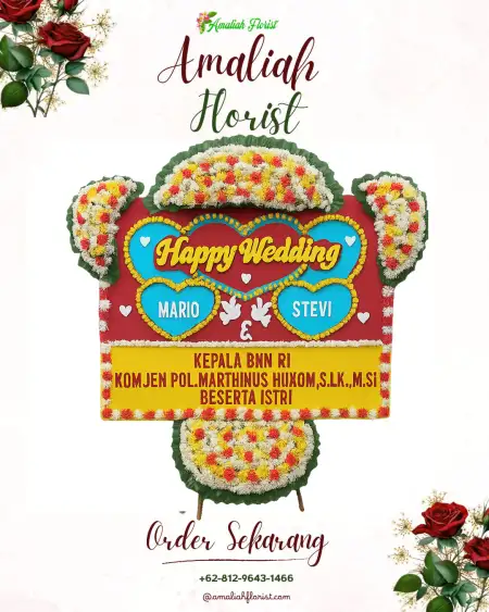 Papan Bunga Pernikahan Pontang Legon